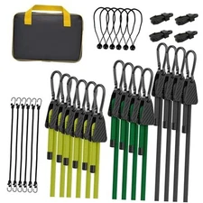 Bungee Cords with Hooks, Upgrade 30pcs Assortment 30-Pack-Assortment Adjustable