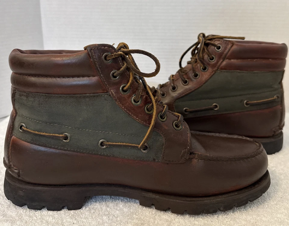 Timberland 女式复古 Moc Toe Brn 皮革 Vibram 防水踝靴 10.5M 码 — 第 4/4 张图片