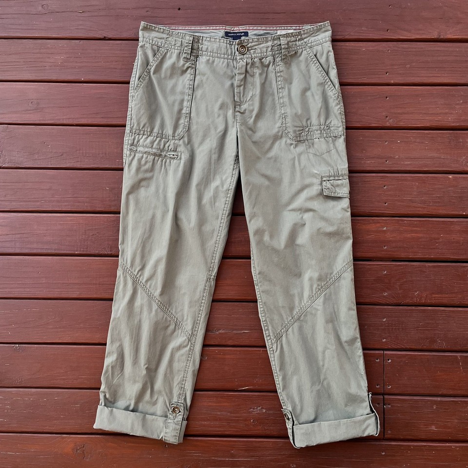 Tommy Hilfiger Olive Green Cargo Capri Pants Low Waist - fits Women’s AU 8
