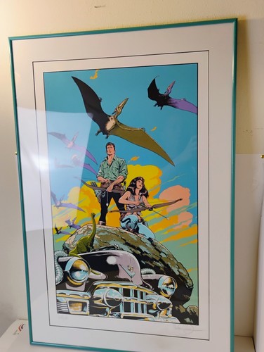 Mark Schultz Serigraph Cadillacs & Dinosaurs Framed Signed 34.5"x 23" - Picture 3 of 10