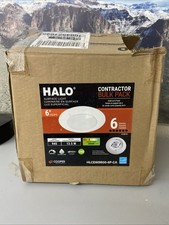 HALO HLCE 6 in. 3000K Integrated LED Recessed Light Trim Contractor Bulk 6 Pack