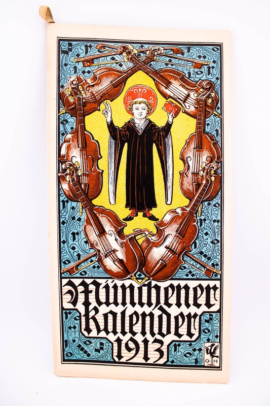 1913 GERMAN MUNICH OTTO HUPP ART PRINTS COAT OF ARMS CALANDER COMPLETE