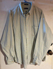 Chaps Wrinkle Free Oxford Check Dress Shirt Men's XL 17-17.5 36/37 Button