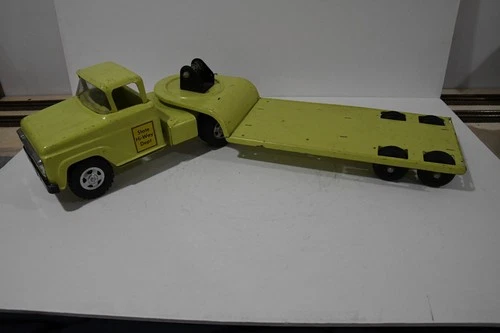 Tonka 1959 State Hi-Way Dept Green Semi and trailer