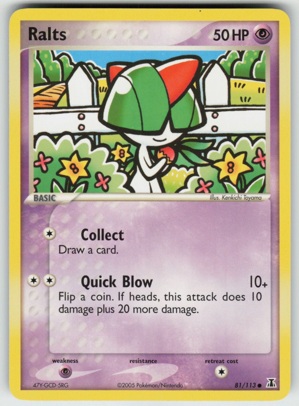 Pokemon Ralts Common Normal Delta Species 81/113 NM