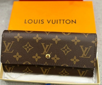 Authentic Louis Vuitton Portefeuille Sarah Monogram Long Wallet   Brown