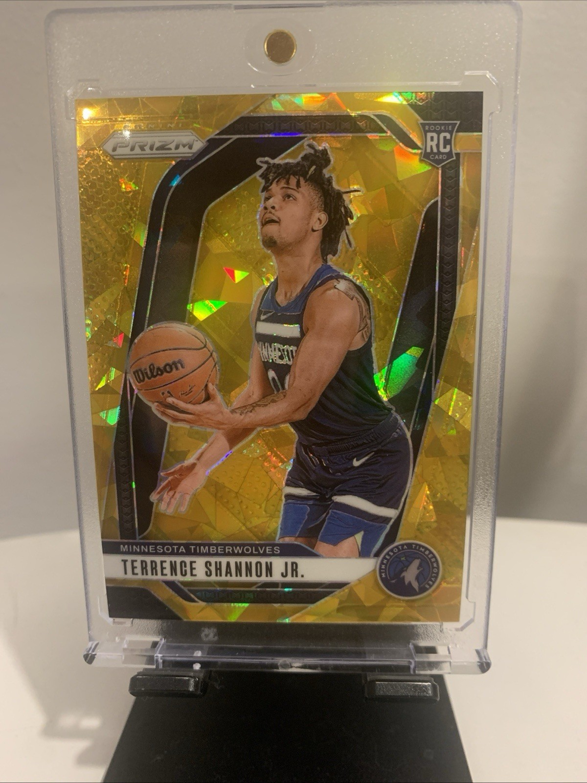 2024-25 Panini Prizm Terrence Shannon Jr. #224 Gold Cracked Ice Prizm /10 (RC)
