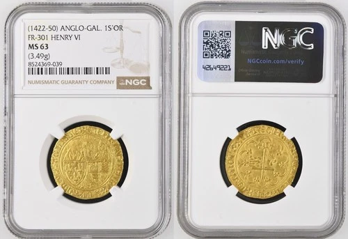 France - Henry VI - Salut d'or Rouen - NGC MS63
