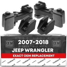 Hood Latch, Left & Right for Jeep Wrangler - Rubber Hood Lock Catch Kit