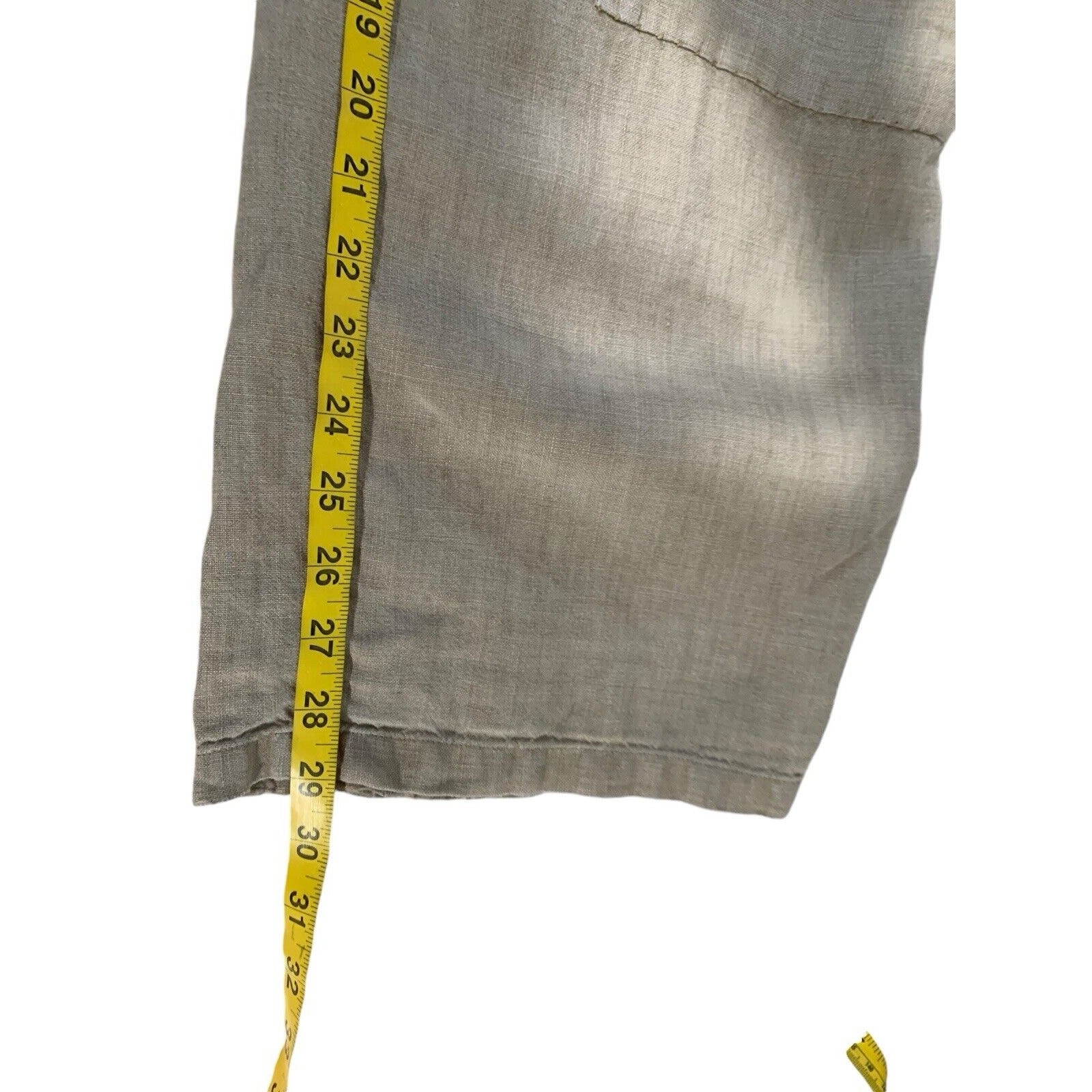 Vintage Linen Patchwork Drawstring Pants Baggy Wi… - image 9