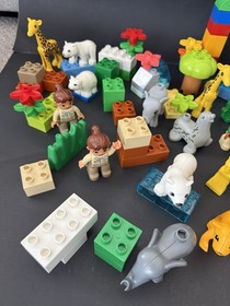 HUGE LEGO Duplo ZOO LOT My First Zoo Set #6136 #4962 #10971 Giraffe Tiger Polar