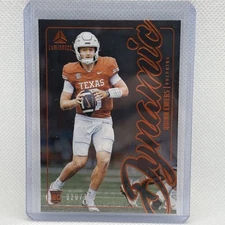 2025 Luminance Football Quinn Ewers Orange Dynamic Insert SP Rookie /100 Dolphin