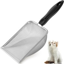 Stainless Steel Mesh Cat Litter Scoop Deep Shovel Sifter for Litter Box