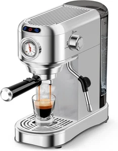 Espresso Machine 20 Bar Compact Espresso Coffee Machine W/ Milk Frother
