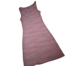 American Eagle Multicolored Striped Ribbed V Neck Tank Dress S
