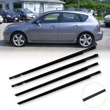 4 X Outer Left Right Door Window Seal Belt Molding For 2004-2009 Mazda 3 Sedan 4 X Outer Left Right Door Window Seal Belt Molding For 2004-2009 Mazda 3 Sedan