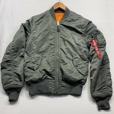 Vintage 70s Alpha Industries MA-1 Flyer USAF MIL-J-82790J Reversible Jacket Sz S