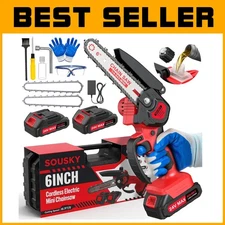 Portable 6" Chainsaw Rechargeable Battery - Auto-Oil