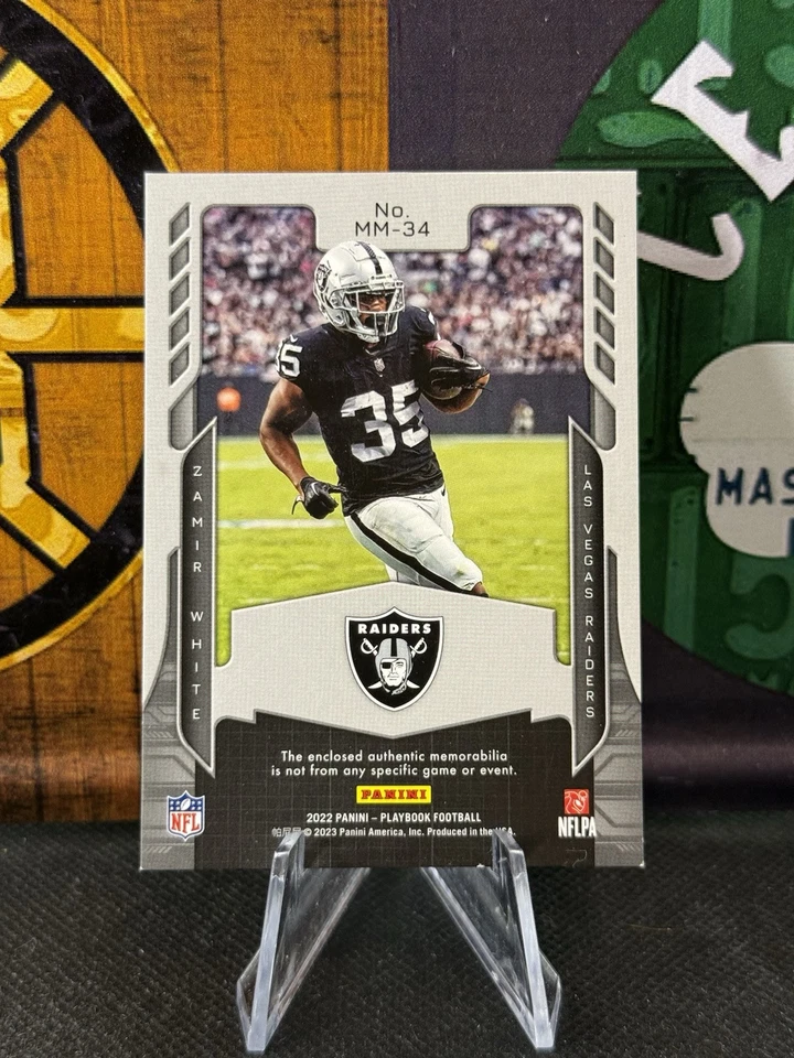 2022 Panini Playbook Mammoth Materials #34 Zamir White Rookie Jersey Patch /199 - Image 2 of 2