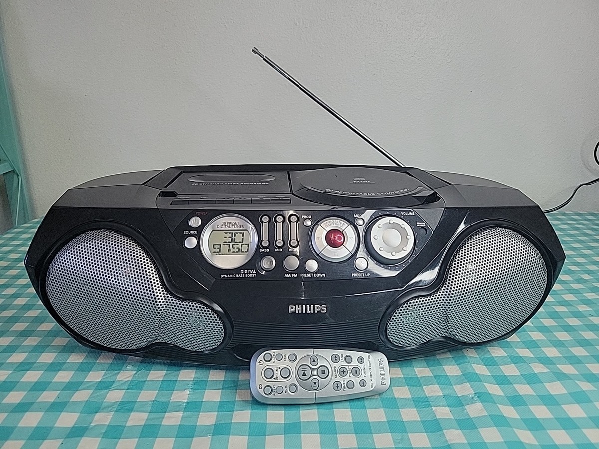 Philips AZ2045 CD Radio Cassette Recorder Boom Box 3 Band