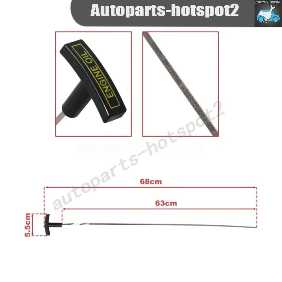 Varilla de medición de aceite de motor 7,3 L para Ford F-250 94-96 para F-350 1995-96 EE. UU. F4TZ-6750-EA Foto 4 de 4