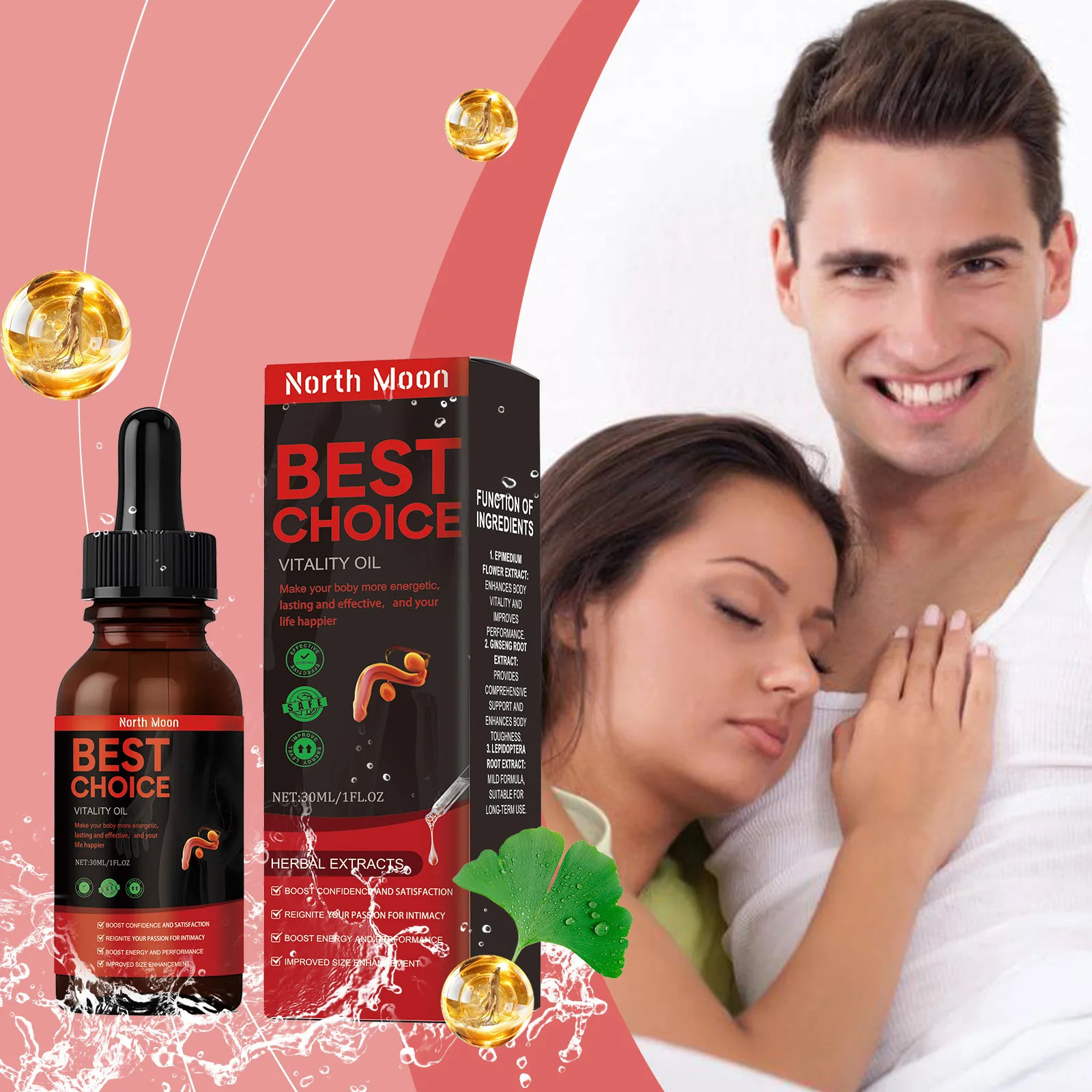 Men's Body Massage Moisturizing Care Oil