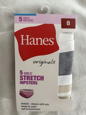 NEW Hanes Hipsters Underwear Girl Size 8 Panties 5 Pack Hanes Panties Hipsters