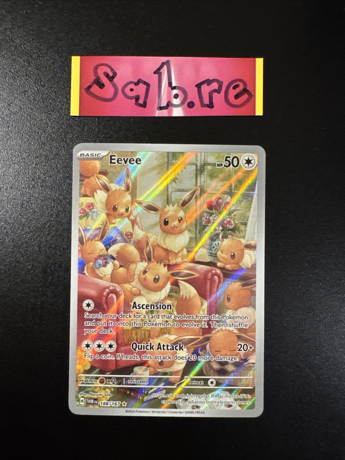 188 167 pokemon card Eevee 188/167 [Holo, Graded PSA 9] Standard Card Grading Scale Pokemon Eevee 188/167 Sv06 Twilight