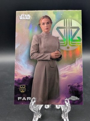 2025 Topps Chrome Star Wars Debut #40 Fara - Green Kashyyyk Refractor /99