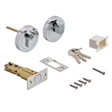 Euro Locking Deadbolt Thumbturn Lock 60-70mm Adjustable Backset Polished Chrome