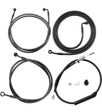 Mokitdora Harley 14” Handlebar Cable Kit Brake Lines Oil Hose Upper Clutch Cable