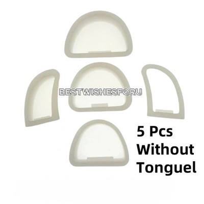 Dental White without Tonguel Lab Silicone Rubber Plaster Model Base 5Pcs