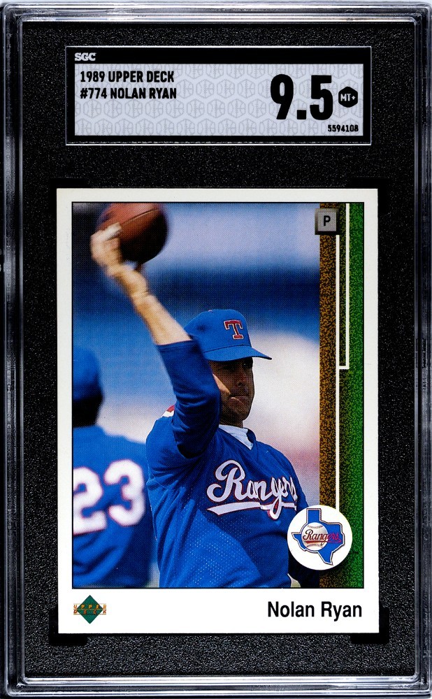 Upper Deck 1989 Nolan Ryan #774 SGC 9.5 Texas Rangers - Throwing Football