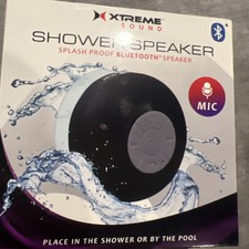 Xtreme Sound Splashproof Bluetooth Shower Wireless Speaker NIB New Black Pool
