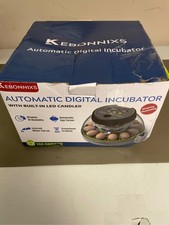 12 Egg Incubator with Humidity Display, Egg Candler, Automatic Egg Turner, for H