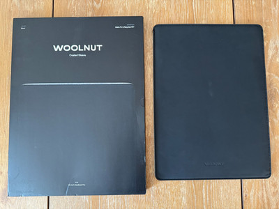 Woolnut Black Matte PU Laptop Sleeve w/ Wool Lining (15'' or 16'')