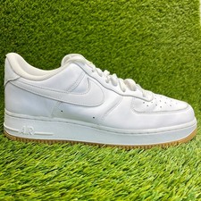 Nike Air Force 1 Bajo Para Hombres Talla 11 Blanco Goma Atlético Estilo de Vida Zapatos Tenis