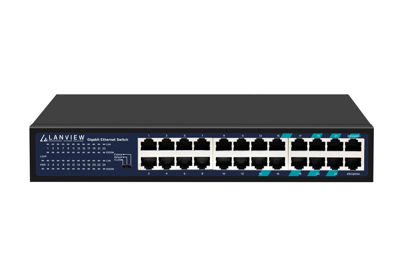 Lanview LVN-1U-24PORT-1G Unmanaged 24-Port Full