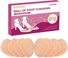 Ball of Foot Cushion Pads for Women - 4-Pair Metatarsal Pads Prevent and Allevi