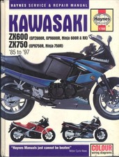 KAWASAKI GPZ600 R,GPX600 R,GPX750 R,NINJA 600,750 R,RX HAYNES MANUAL 1985-1997