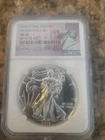 2016 W Silver American Eagle NGC MS69. Struck At West Point Mint.