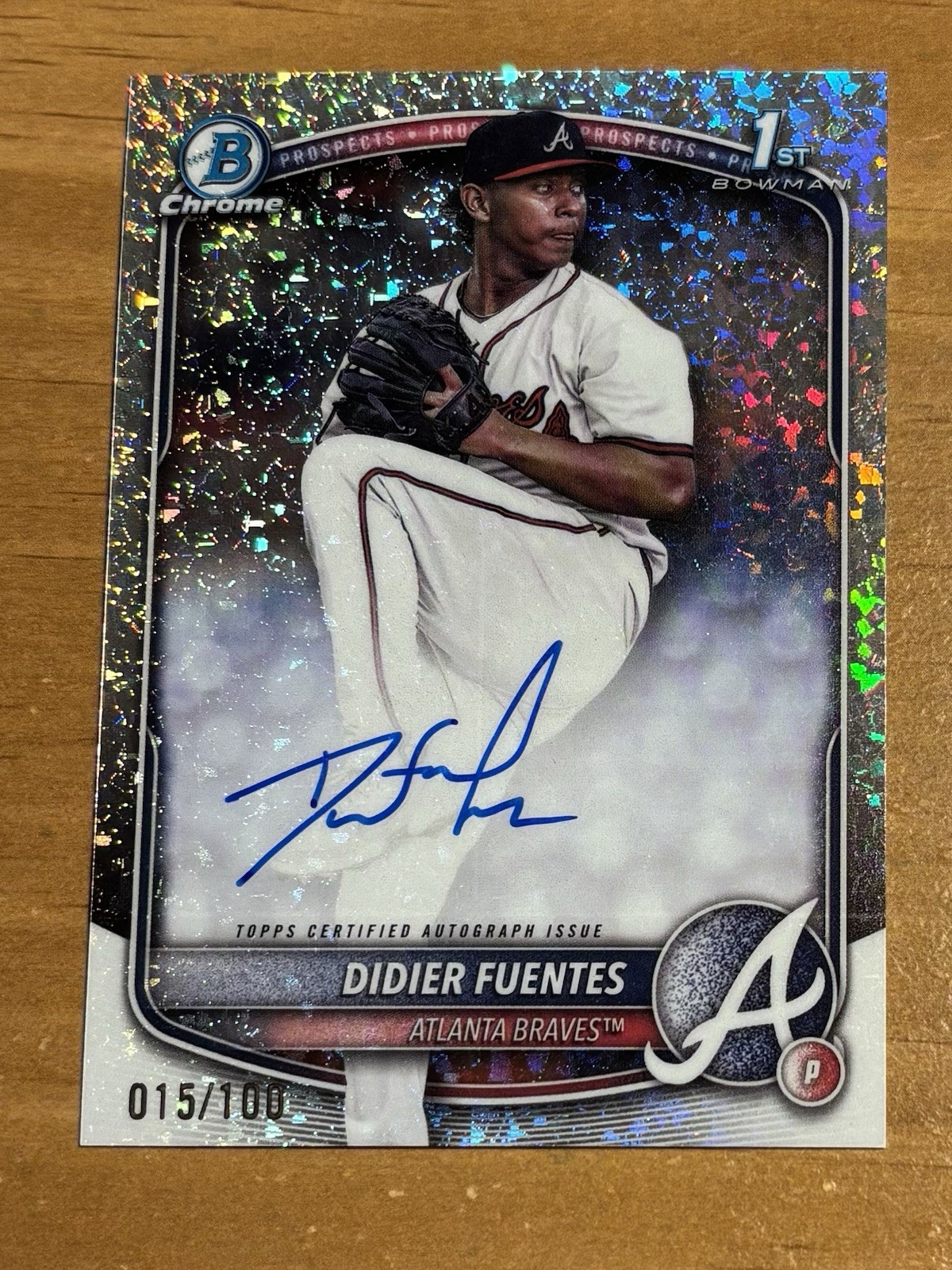 2025 Bowman Chrome 1st Didier Fuentes Mini-Diamond Refractor Auto /100 RC SP