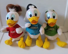 Duck Tales Huey, Dewey Louie Plush 12" Stuffed Animals Toy Vintage 1986 Applause