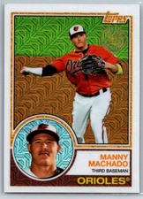 2018 Topps #9 Manny Machado Silver Pack 1983 MOJO REFRACTOR