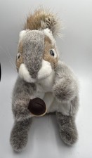 Folkmanis Puppets Gray Squirrel 11" Hand Puppet Stuffed Animal with Acorn Nut