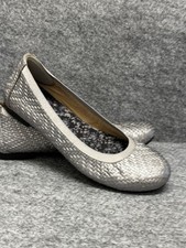Vionic Anita Silver Woven Comfy Ballet Flats women sz 7