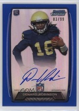 2013 Bowman Rookie Chrome Refractor Blue 83/99 Denard Robinson Auto 06bg