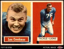 1957 Topps #20 Lou Creekmur Lions HOF William&Mary 6.5 - EX/MT+