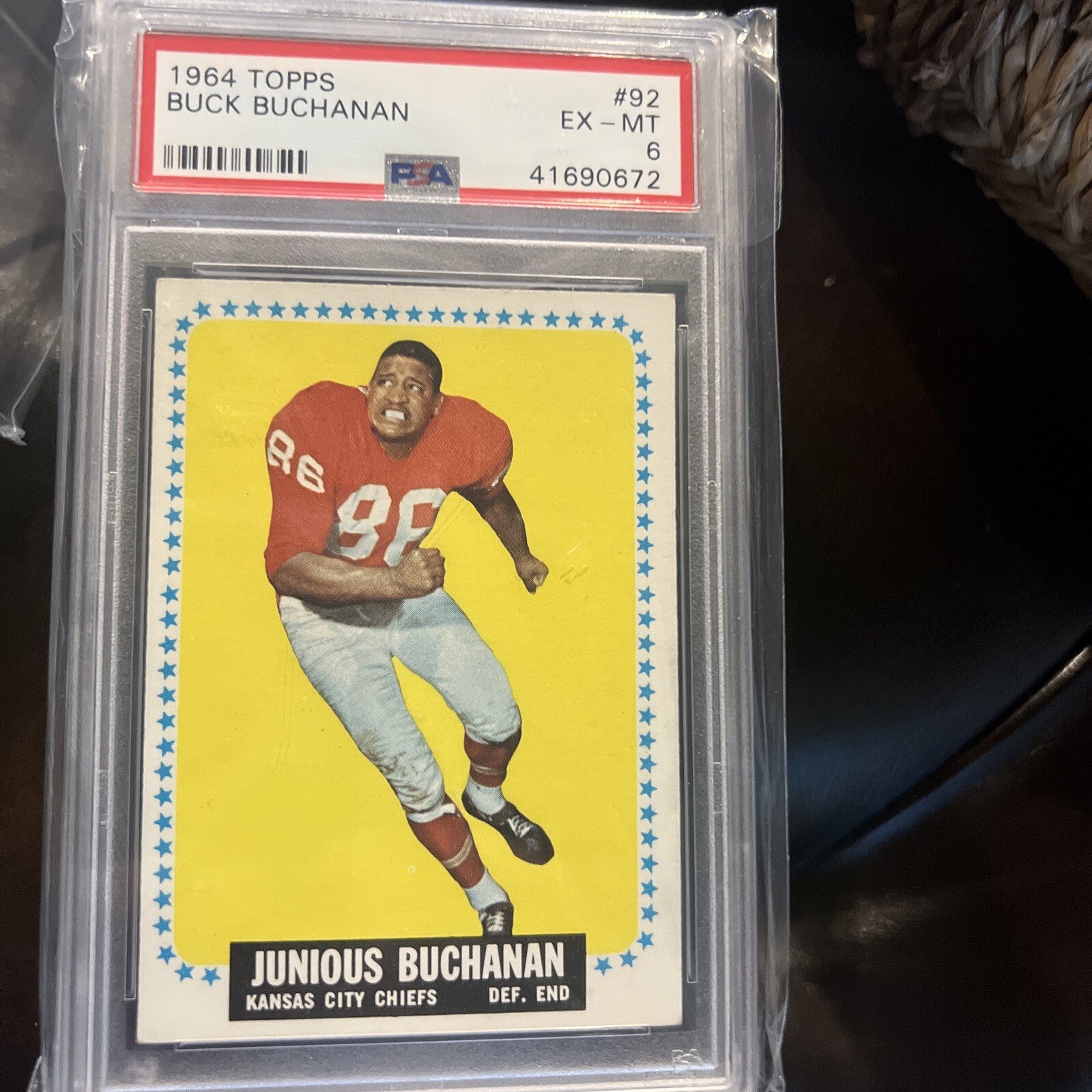 1964 Topps Buck Buchanan #92 Chiefs PSA 6 HOF RC