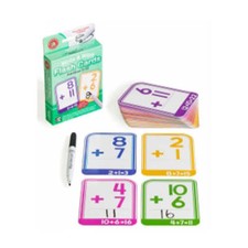 LCBF Reusable Write and Wipe Addition 0-12 Flash Cards Ages 6 Years and Up